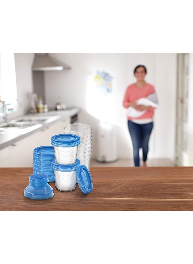 Avent Breast Milk Storage Cups 180ml 10 count - Image 5